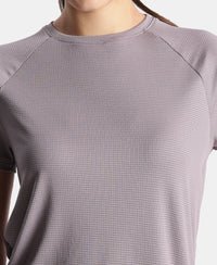 Microfiber Fabric Relaxed Fit Half Sleeve Breathable Mesh T-Shirt - Gray Ridge