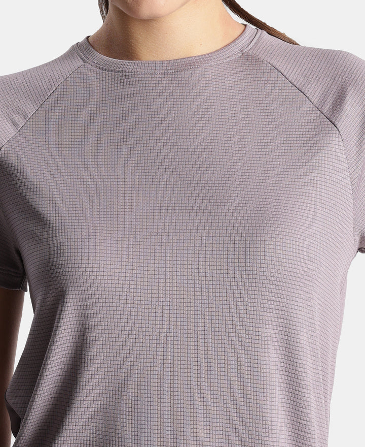 Microfiber Fabric Relaxed Fit Half Sleeve Breathable Mesh T-Shirt - Gray Ridge