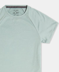 Microfiber Fabric Relaxed Fit Half Sleeve Breathable Mesh T-Shirt - Iceberg Green