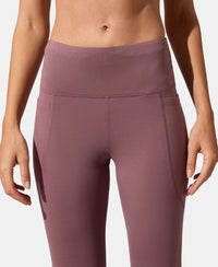 Microfiber Elastane Stretch Regular Fit Flared Pants with StayFresh Treatment - Flint