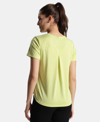 Microfiber Fabric Regular Fit Half Sleeve Breathable Mesh T-Shirt - Daiquiri Green