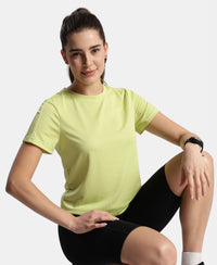 Microfiber Fabric Regular Fit Half Sleeve Breathable Mesh T-Shirt - Daiquiri Green