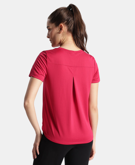 Microfiber Fabric Regular Fit Half Sleeve Breathable Mesh T-Shirt - Granita