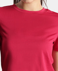 Microfiber Fabric Regular Fit Half Sleeve Breathable Mesh T-Shirt - Granita