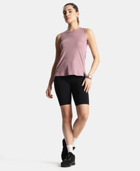 Microfiber Fabric Regular Fit Tank Top with StayDry Treatment - Dusky Orchid