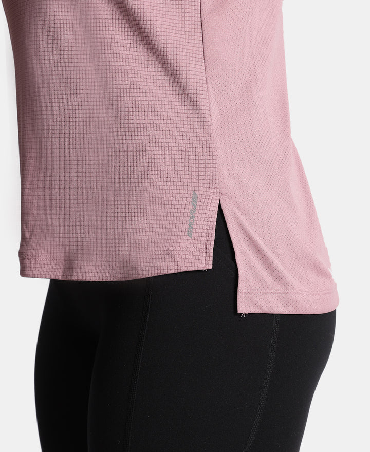 Microfiber Fabric Regular Fit Tank Top with StayDry Treatment - Dusky Orchid