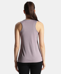 Microfiber Fabric Regular Fit Tank Top with StayDry Treatment - Gray Ridge