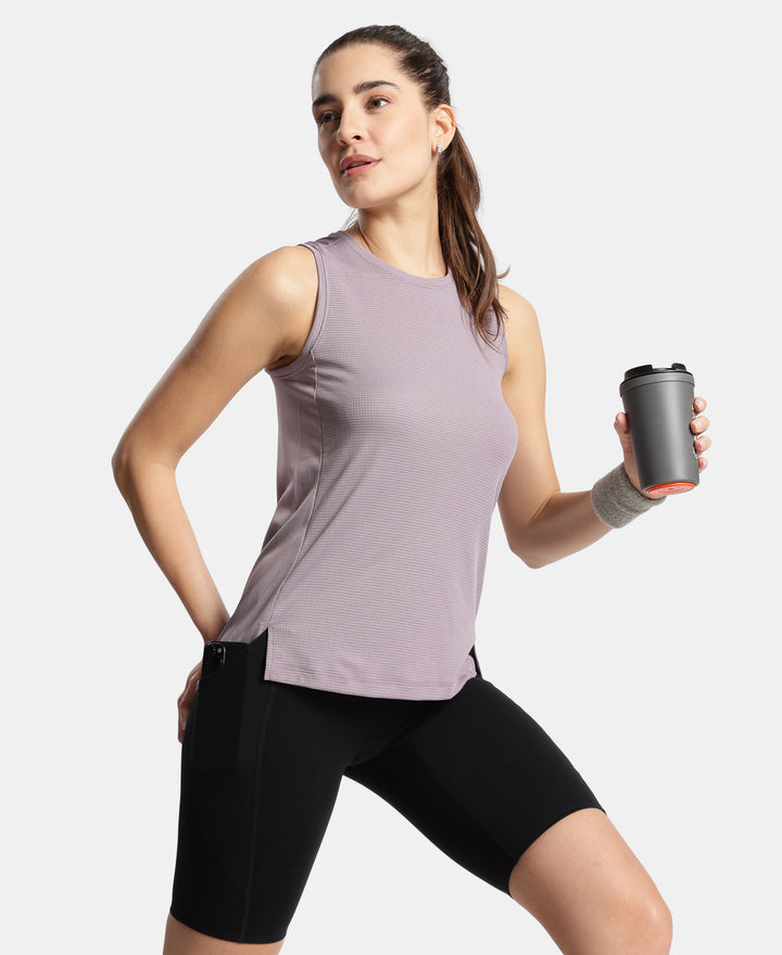 Microfiber Fabric Regular Fit Tank Top with StayDry Treatment - Gray Ridge