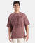 Super Combed Cotton Rich Graphic Printed Oversized T-Shirt - Rose Taupe