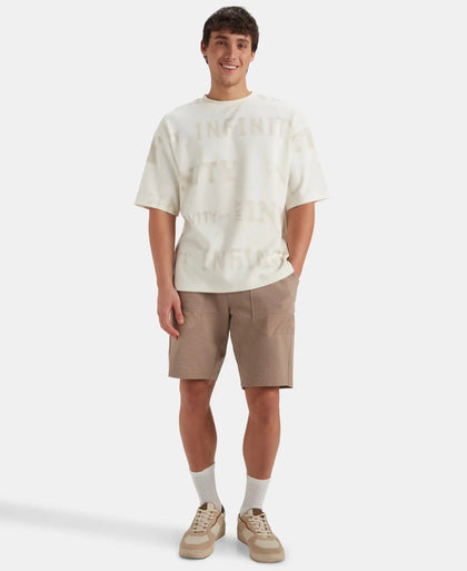 Super Combed Cotton Rich Graphic Printed Oversized T-Shirt - Snow White