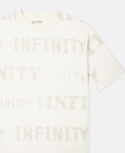Super Combed Cotton Rich Graphic Printed Oversized T-Shirt - Snow White