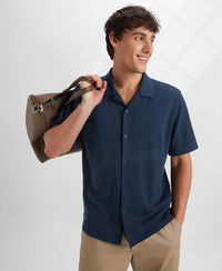 Super Combed Cotton Rich Knit Shirt - Dress Blue