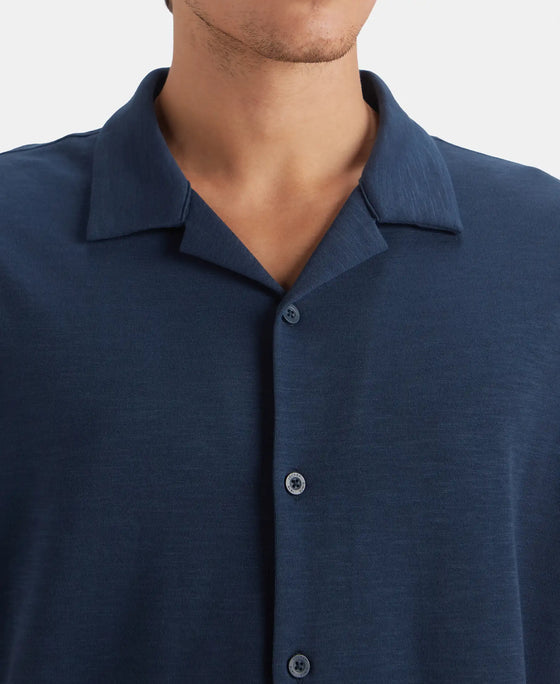 Super Combed Cotton Rich Knit Shirt - Dress Blue