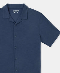Super Combed Cotton Rich Knit Shirt - Dress Blue