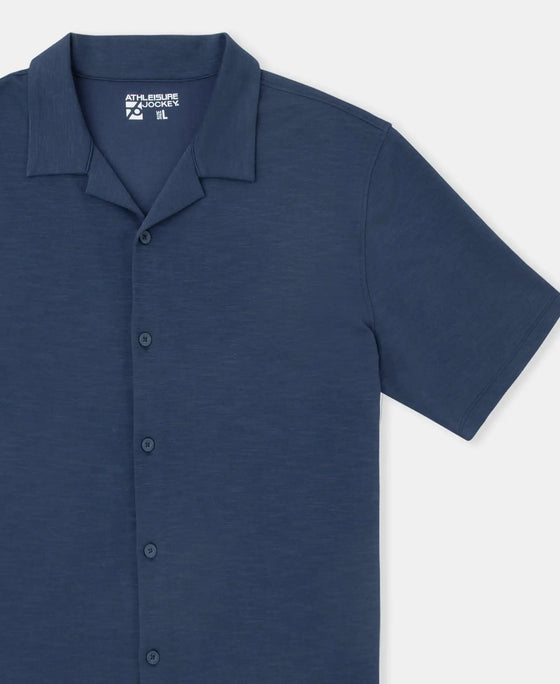 Super Combed Cotton Rich Knit Shirt - Dress Blue