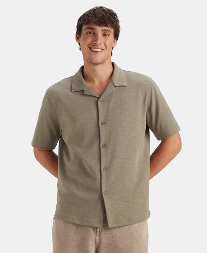 Super Combed Cotton Rich Knit Shirt - Vetiver