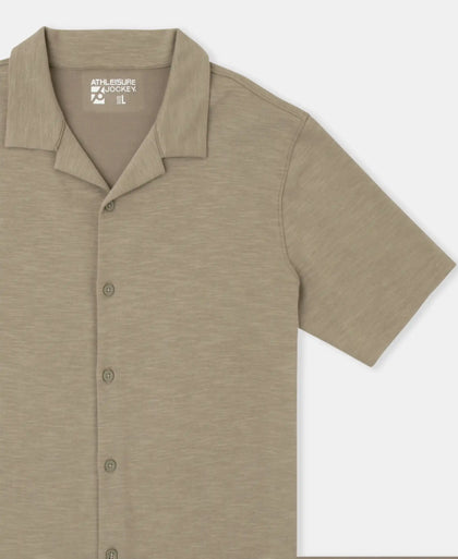 Super Combed Cotton Rich Knit Shirt - Vetiver