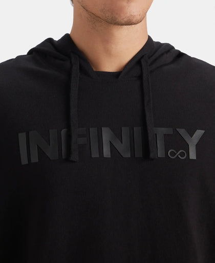 Super Combed Cotton Oversized Hoodie T-Shirt - Deep Black