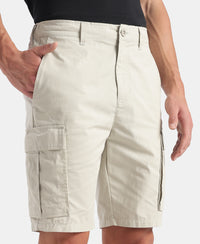 Super Combed Cotton Woven Straight Fit Cargo Shorts with Seven Pockets - Moonstruck