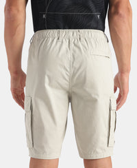 Super Combed Cotton Woven Straight Fit Cargo Shorts with Seven Pockets - Moonstruck