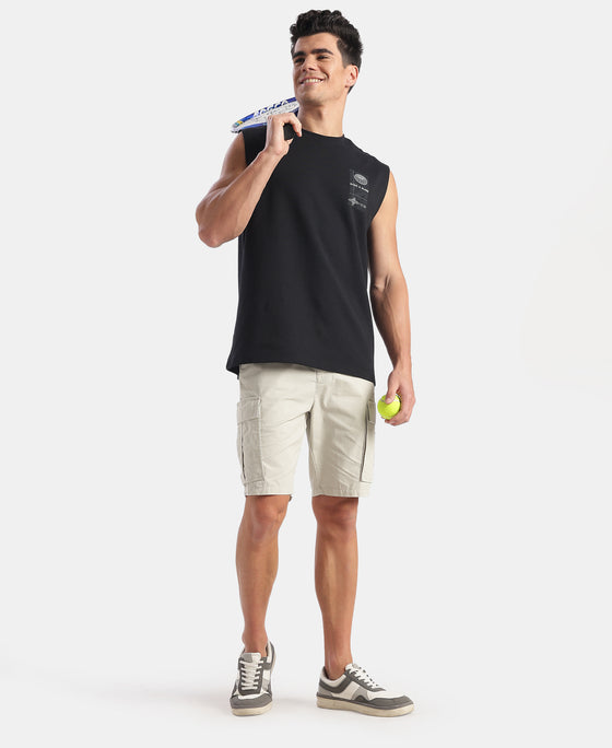 Super Combed Cotton Woven Straight Fit Cargo Shorts with Seven Pockets - Moonstruck