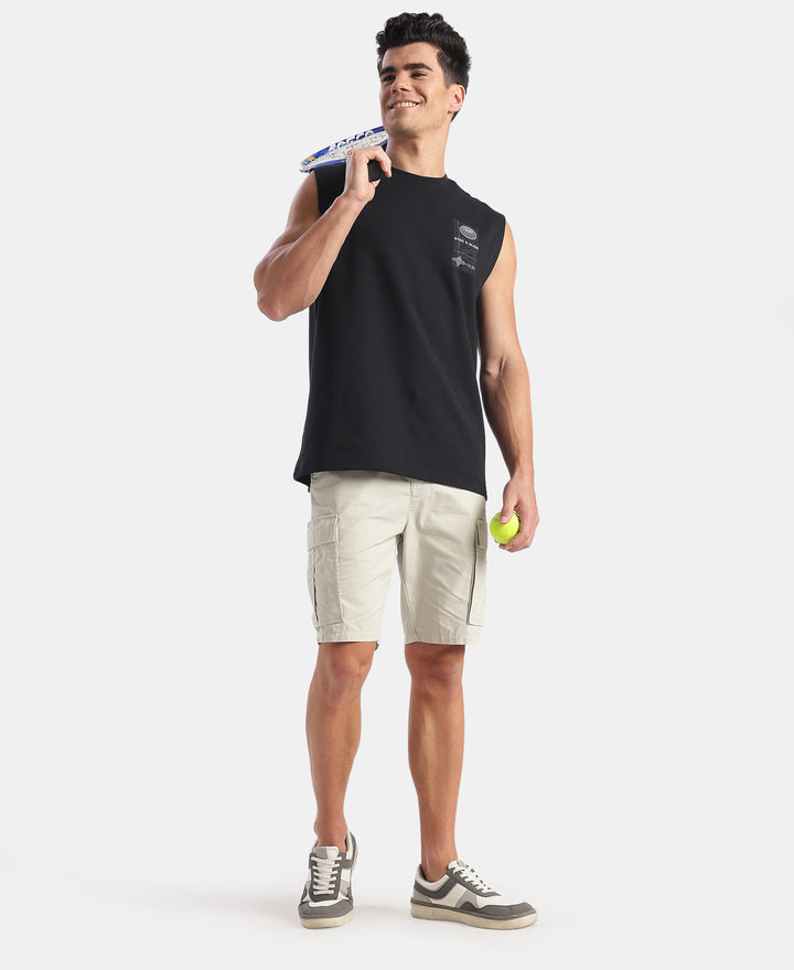 Super Combed Cotton Woven Straight Fit Cargo Shorts with Seven Pockets - Moonstruck