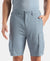Super Combed Cotton Woven Straight Fit Cargo Shorts with Seven Pockets - Windward Blue