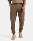 Super Combed Mercerized Cotton Woven Regular Fit Cargo Jogger - Dark Khaki