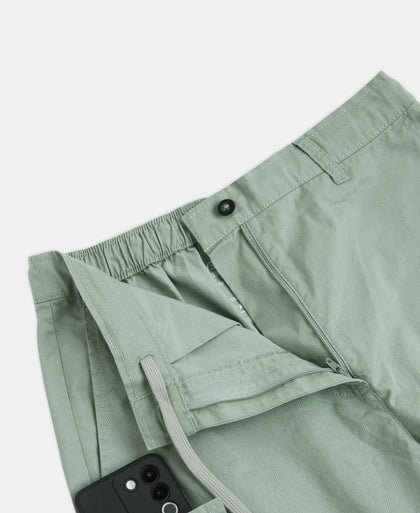 Super Combed Mercerized Cotton Woven Regular Fit Cargo Jogger - Iceberg Green