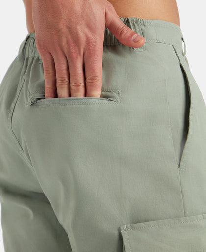Super Combed Mercerized Cotton Woven Regular Fit Cargo Jogger - Iceberg Green