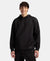 Microfiber Cotton Blend Elastane Stretch Hoodie Sweatshirt - Black