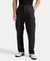 Microfiber Fabric Utility Pants with Cargo Pockets - Black