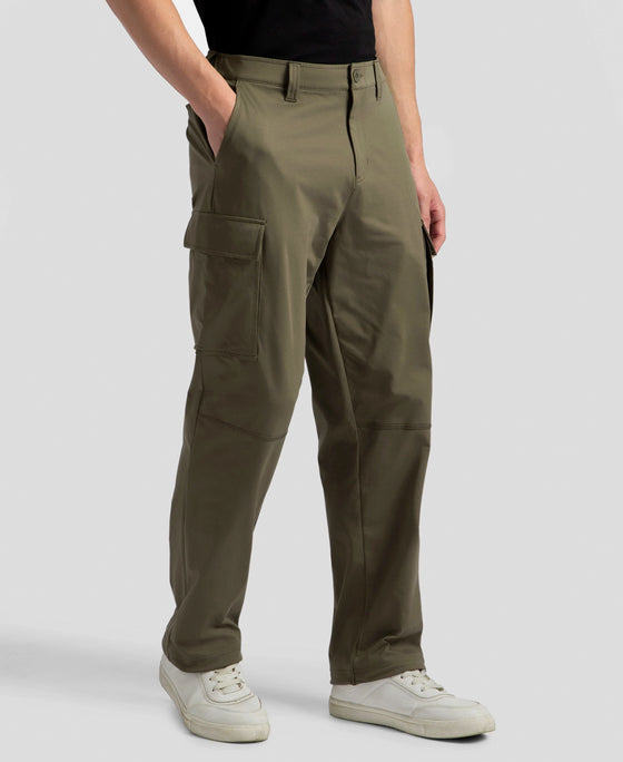 Microfiber Fabric Utility Pants with Cargo Pockets - Green