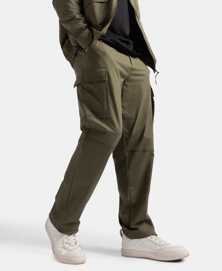 Microfiber Fabric Utility Pants with Cargo Pockets - Green