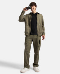 Microfiber Fabric Utility Pants with Cargo Pockets - Green