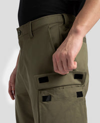 Microfiber Fabric Utility Pants with Cargo Pockets - Green