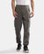 Microfiber Cotton Blend Elastane Stretch Fabric Regular Fit Cargo Joggers - Castor Grey