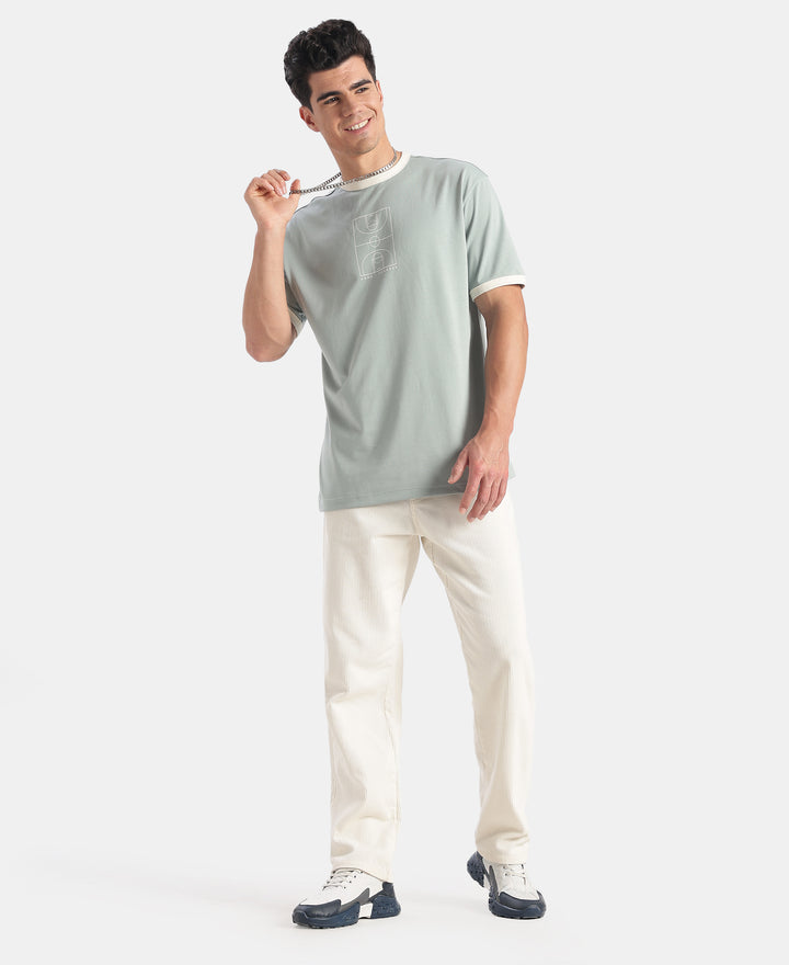 Super Combed Cotton Rich Graphic Printed T-Shirt - Abyss