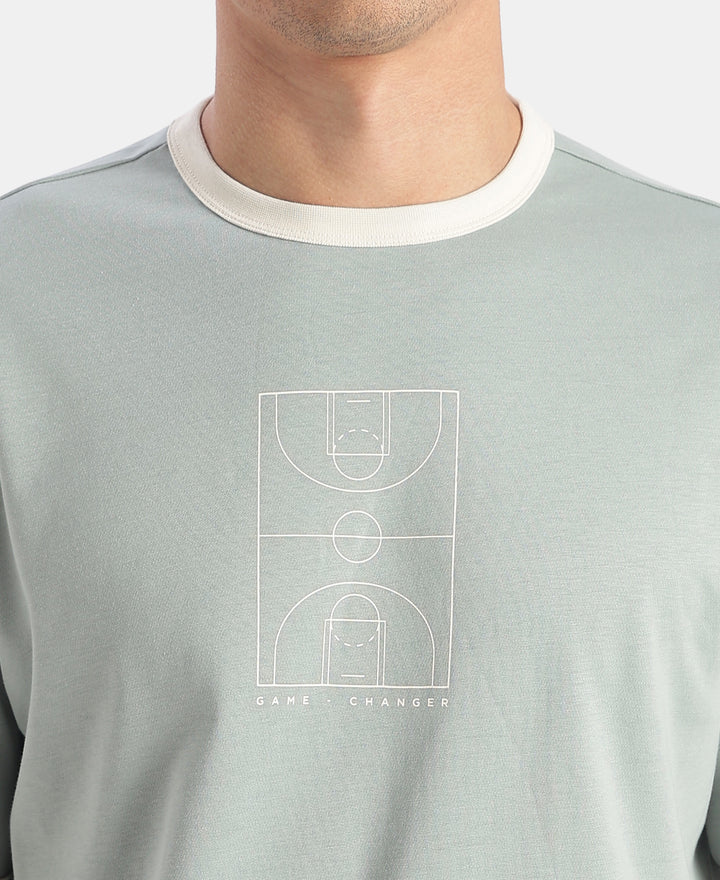 Super Combed Cotton Rich Graphic Printed T-Shirt - Abyss