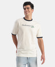 Super Combed Cotton Rich Graphic Printed T-Shirt - Egret