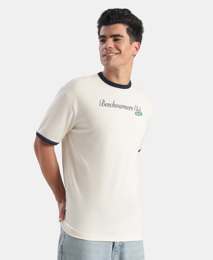Super Combed Cotton Rich Graphic Printed T-Shirt - Egret