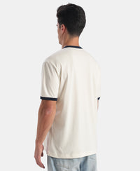 Super Combed Cotton Rich Graphic Printed T-Shirt - Egret