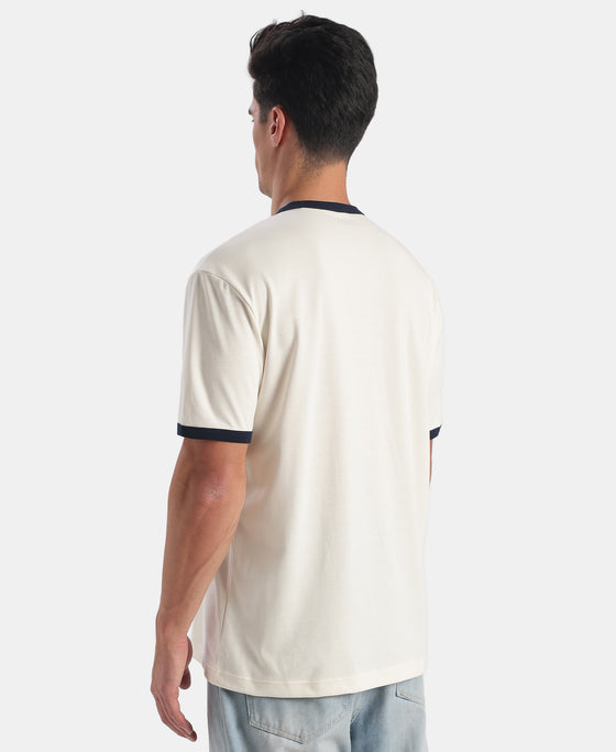 Super Combed Cotton Rich Graphic Printed T-Shirt - Egret