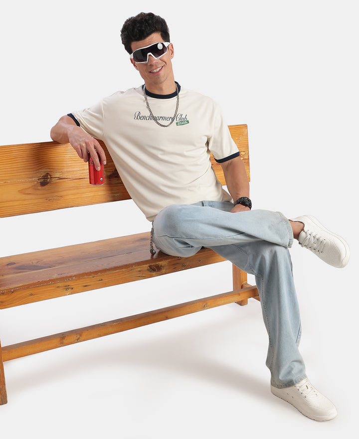Super Combed Cotton Rich Graphic Printed T-Shirt - Egret