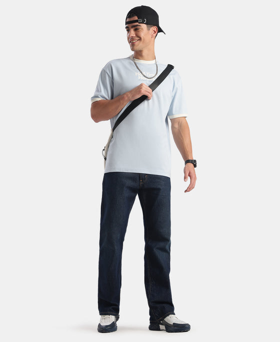 Super Combed Cotton Rich Graphic Printed T-Shirt - Skyway
