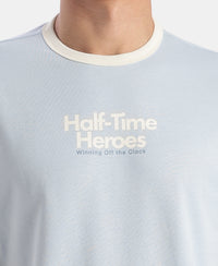 Super Combed Cotton Rich Graphic Printed T-Shirt - Skyway