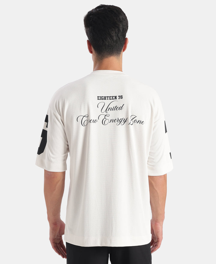 Lightweight Microfiber Fabric Oversized Graphic Printed T-Shirt - Snow White