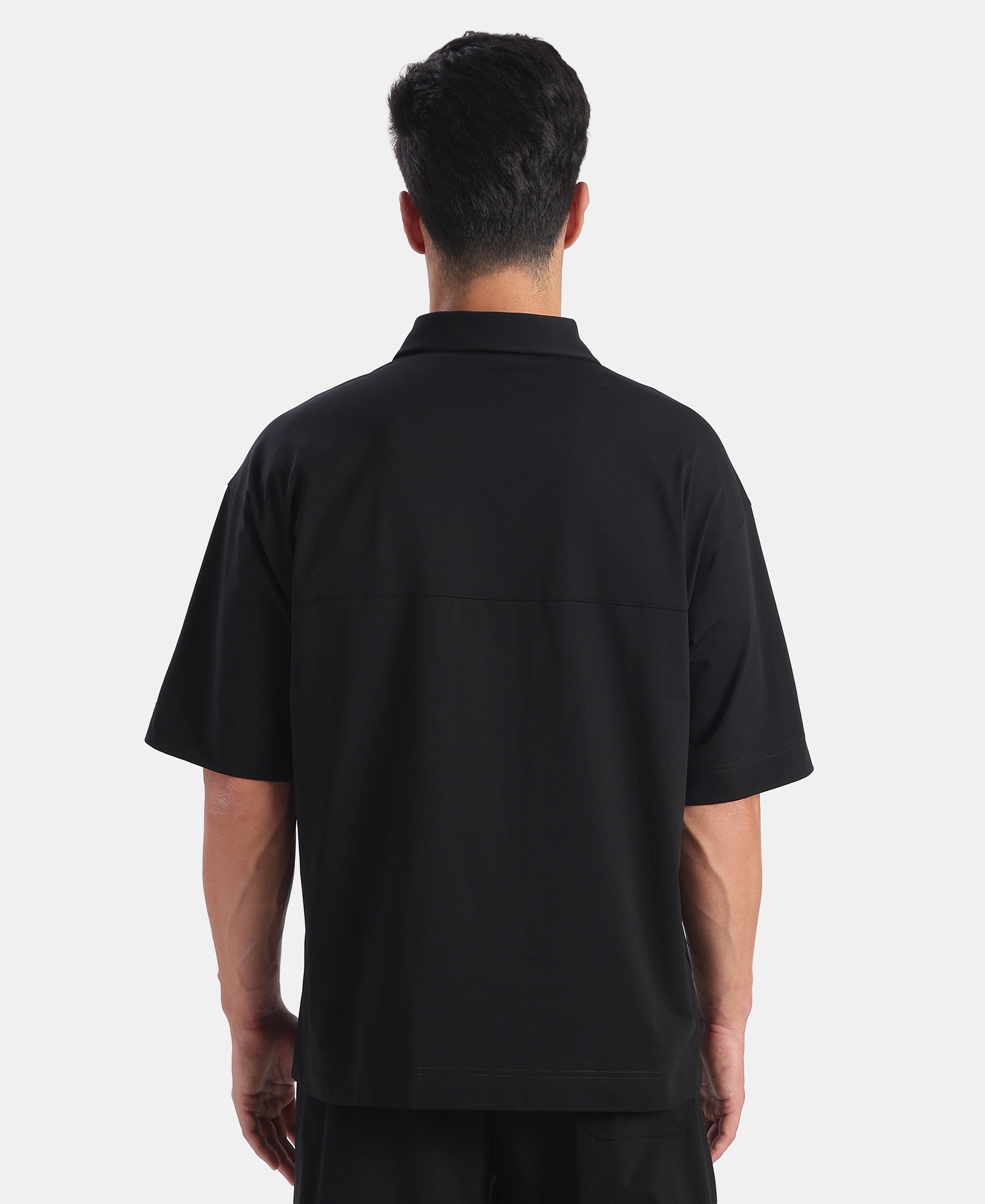 Buy Microfiber Fabric Overzied Graphic Printed Polo T-Shirt