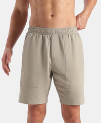 Microfiber Fabric Regular Fit Shorts with Side Pockets - Dried Sage