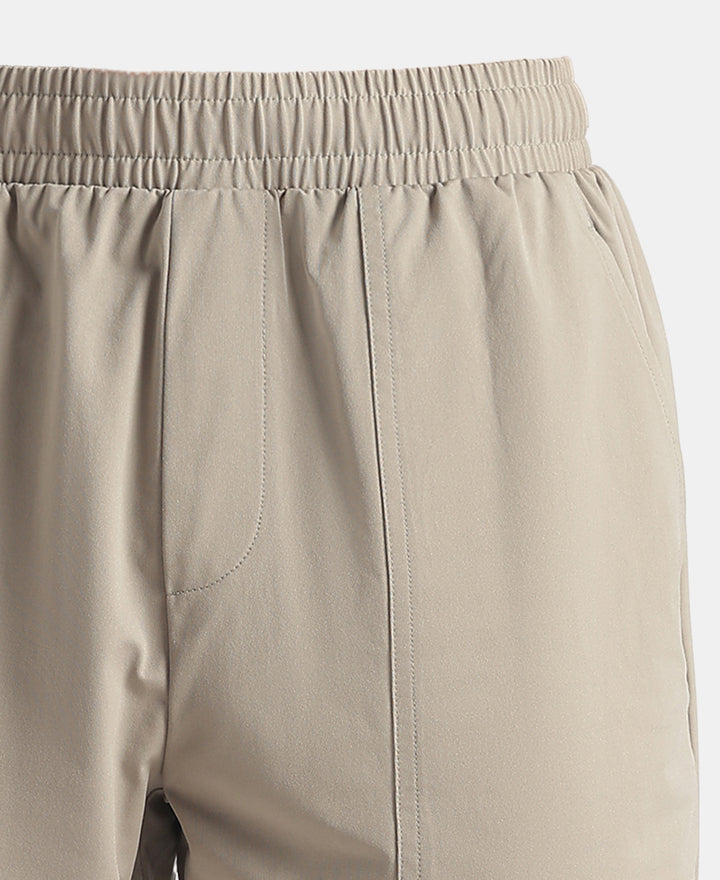 Microfiber Fabric Regular Fit Shorts with Side Pockets - Dried Sage